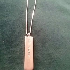 Authentic Tiffany sterling silverbar pendant